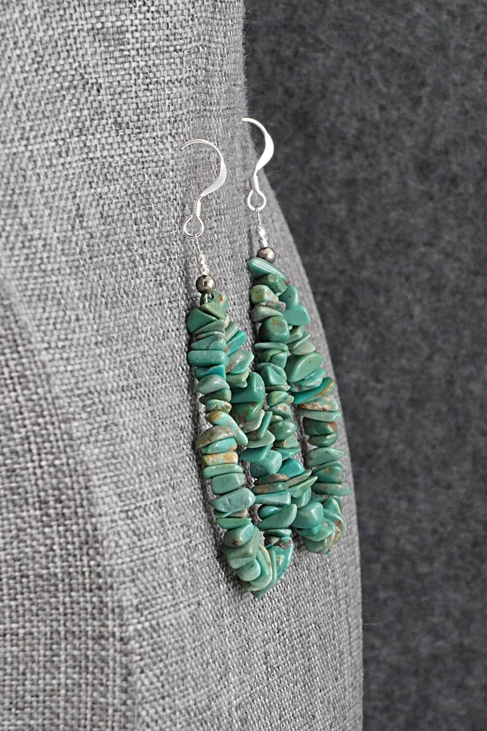 Turquoise & Sterling Silver Earrings - Doreen Jake