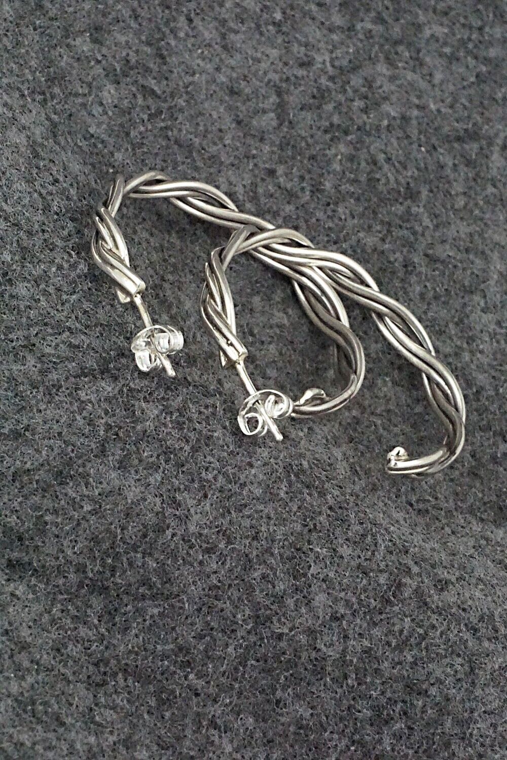 Sterling Silver Hoop Earrings - Elaine Tahe