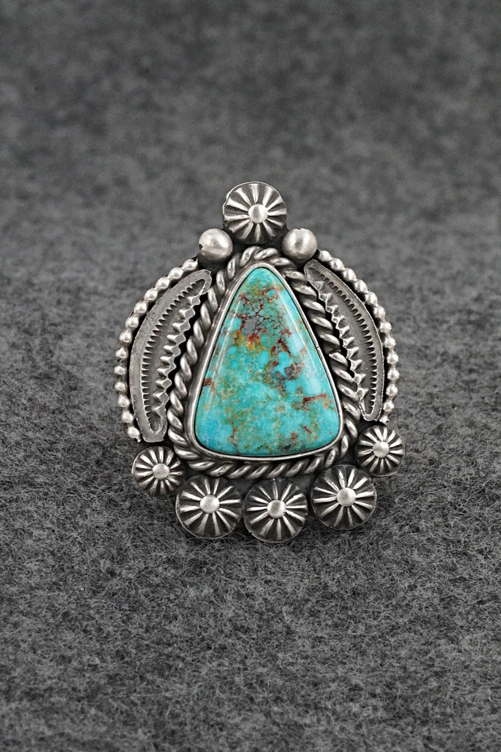 Turquoise & Sterling Silver Ring - Michael Calladitto - Size 7