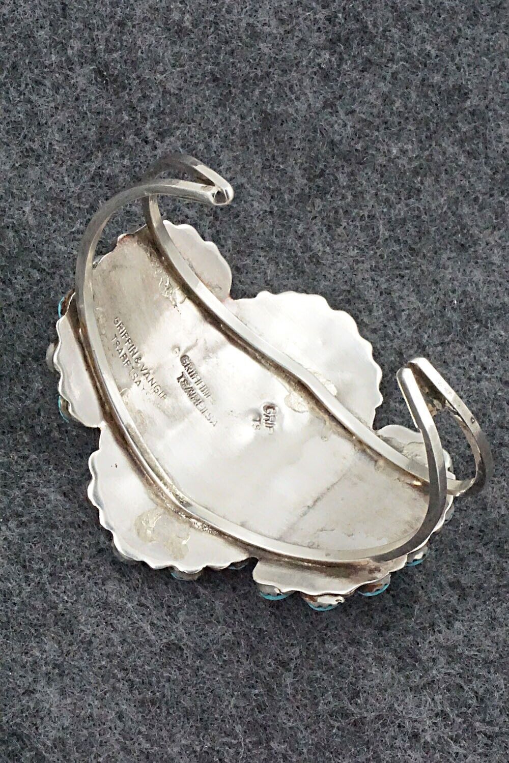 Turquoise & Sterling Silver Bracelet - Evangeline Tsabetsaye