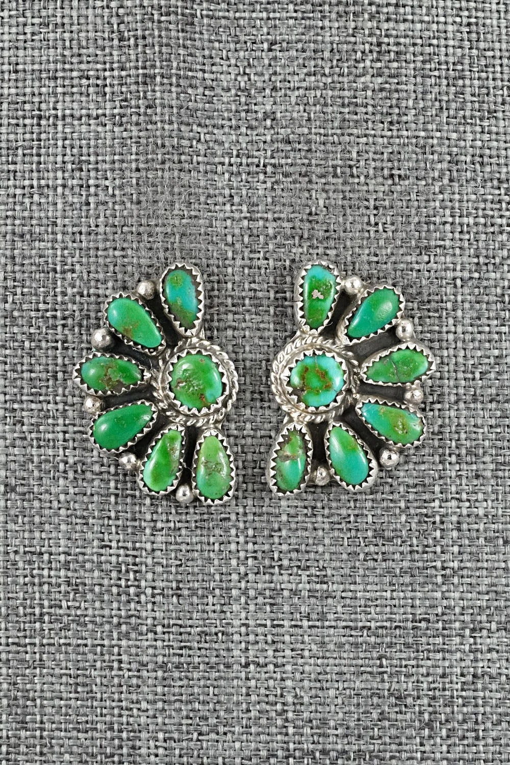 Turquoise & Sterling Silver Earrings - Justina Wilson