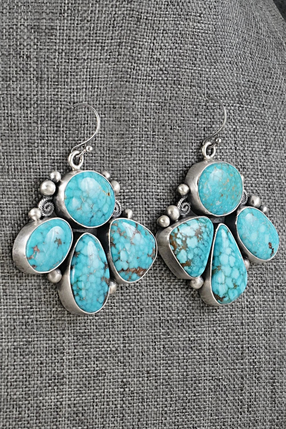 Turquoise & Sterling Silver Squash Blossom Set - Mark Yazzie