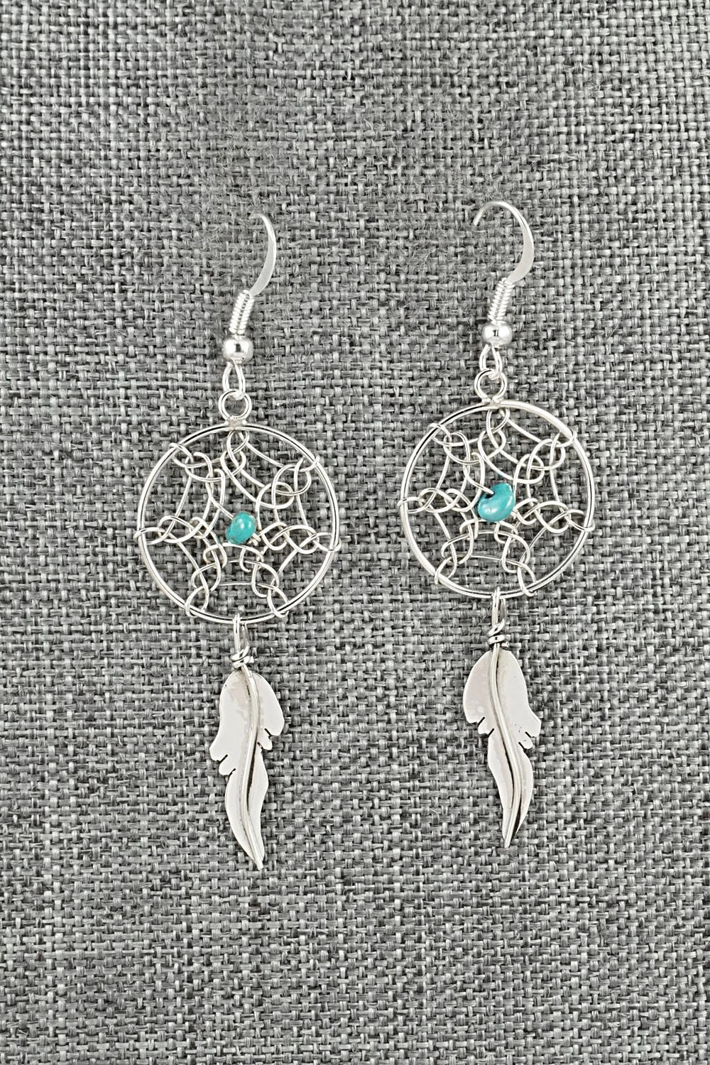 Turquoise & Sterling Silver Earrings - Lorenzo Arviso