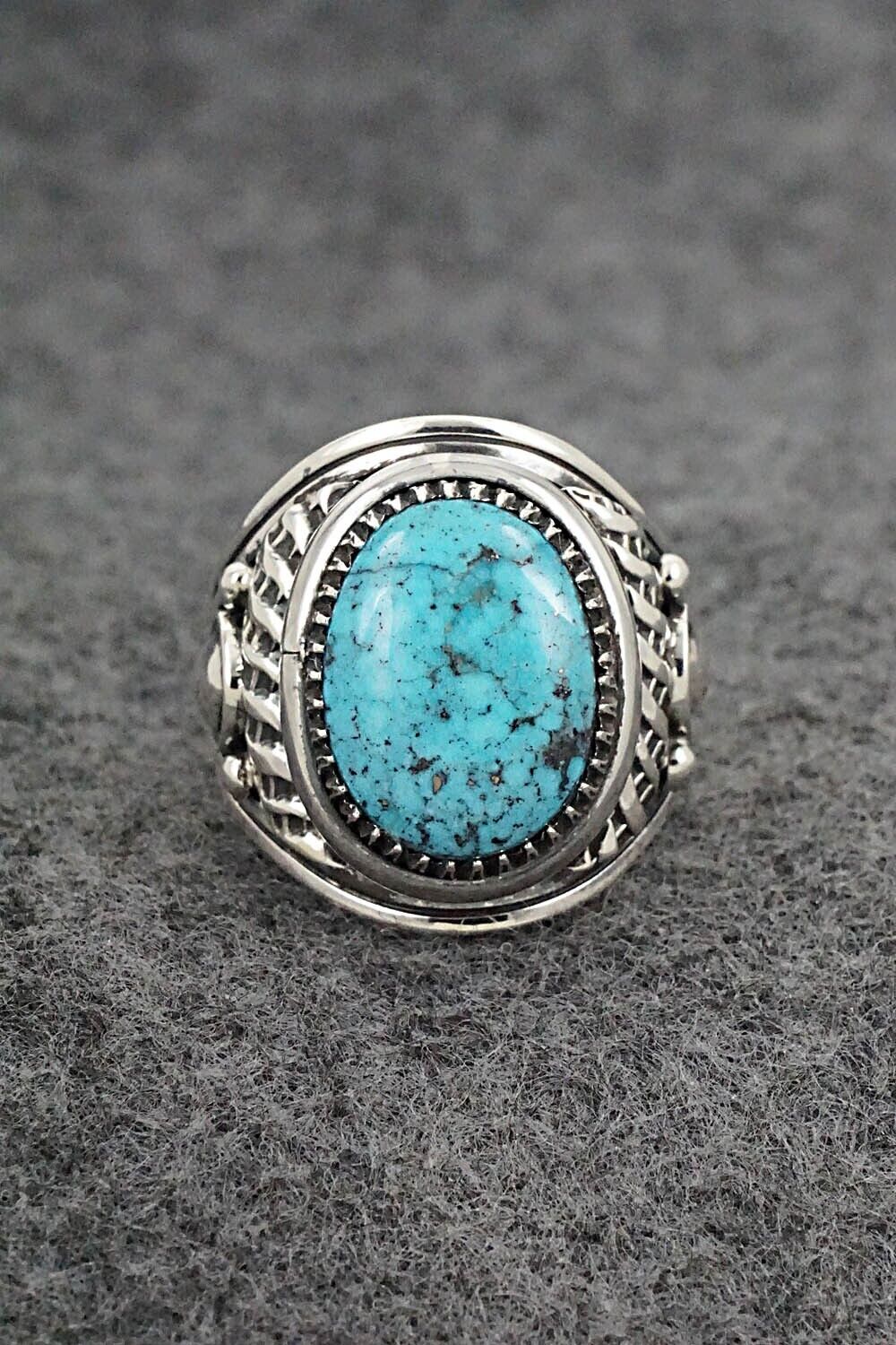 Turquoise & Sterling Silver Ring - Derrick Gordon - Size 9