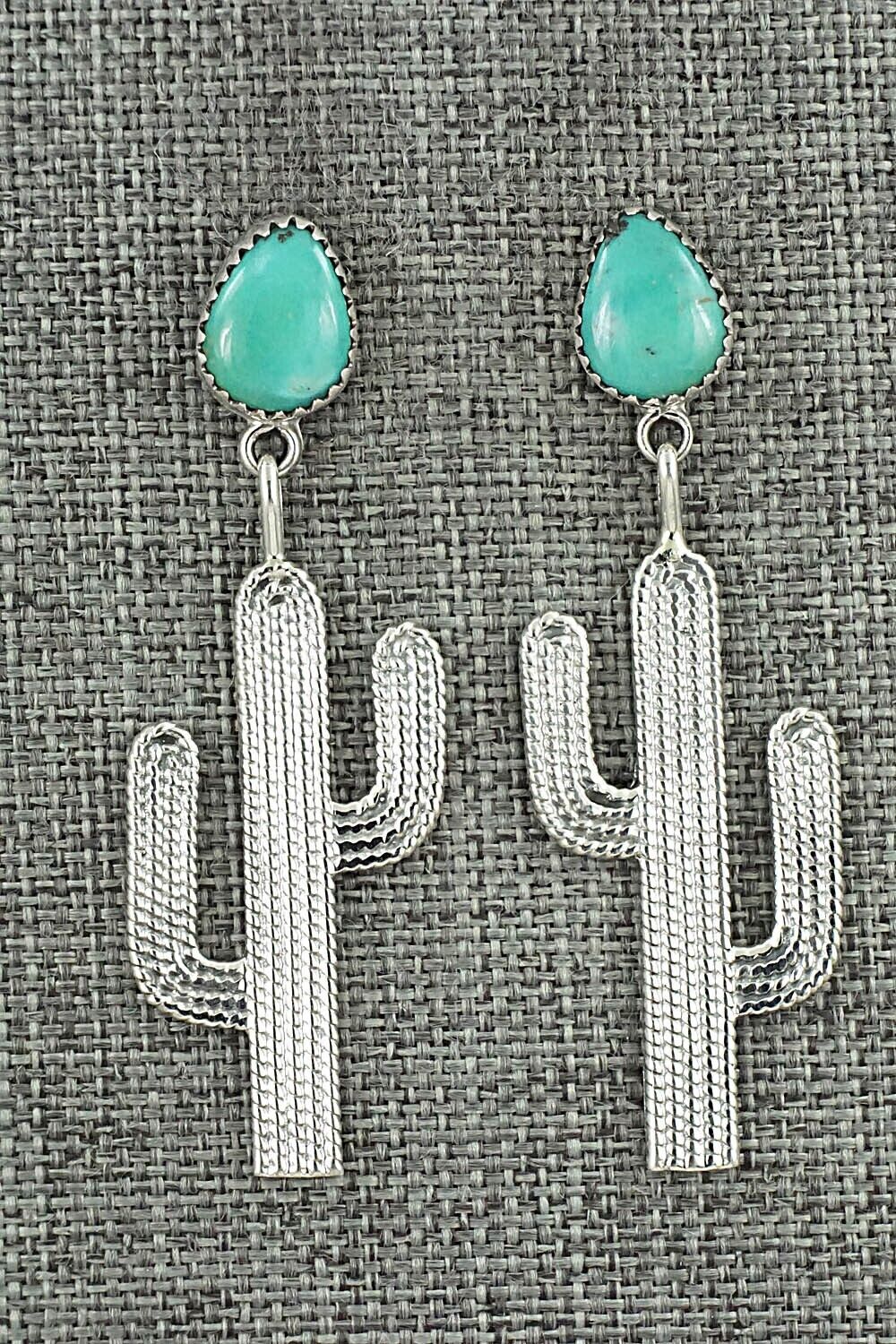 Turquoise & Sterling Silver Earrings - Verley Betone