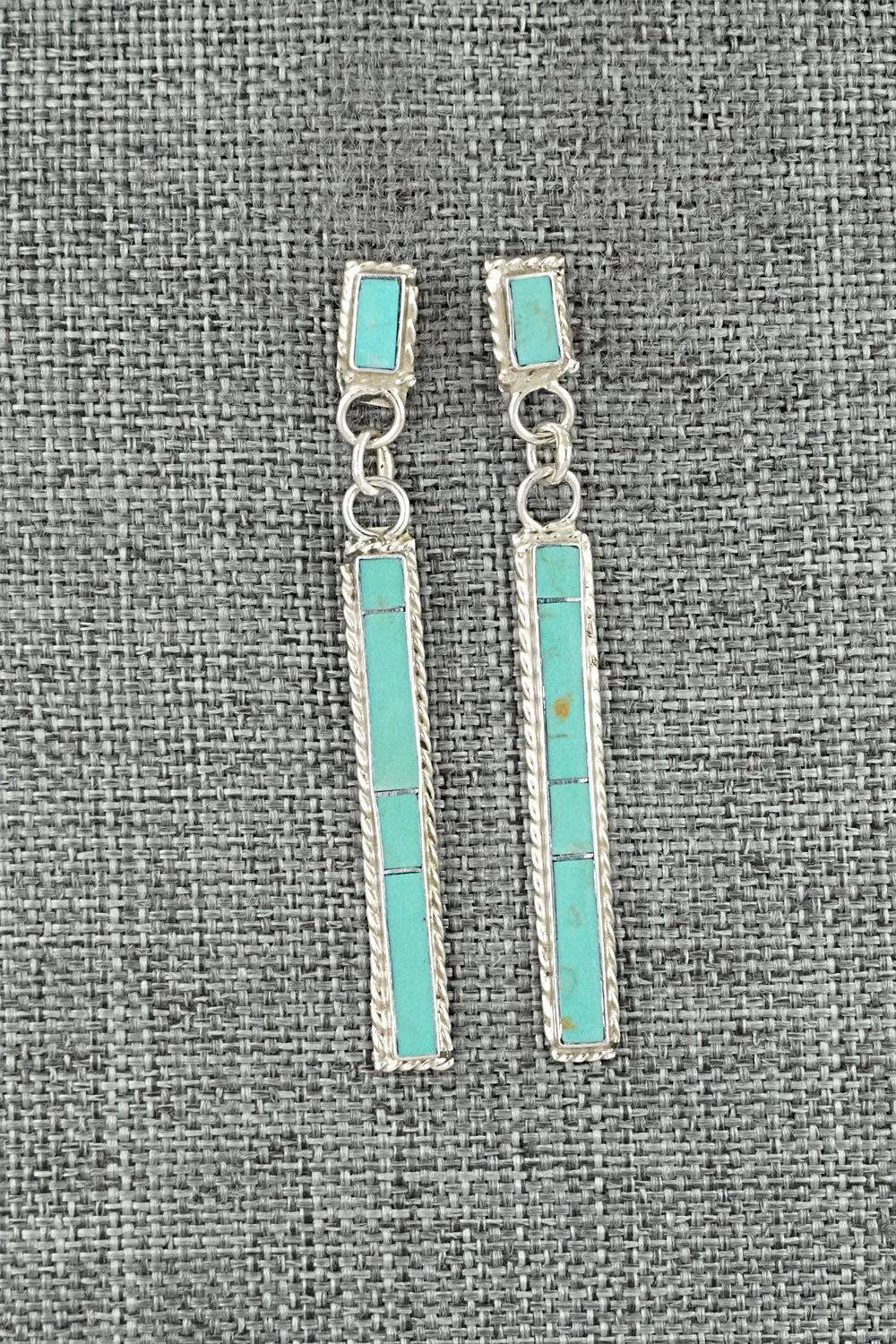 Turquoise & Sterling Silver Earrings - Ricky Booqua