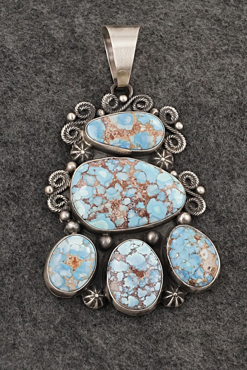 Turquoise & Sterling Silver Pendant - Darrin Livingston