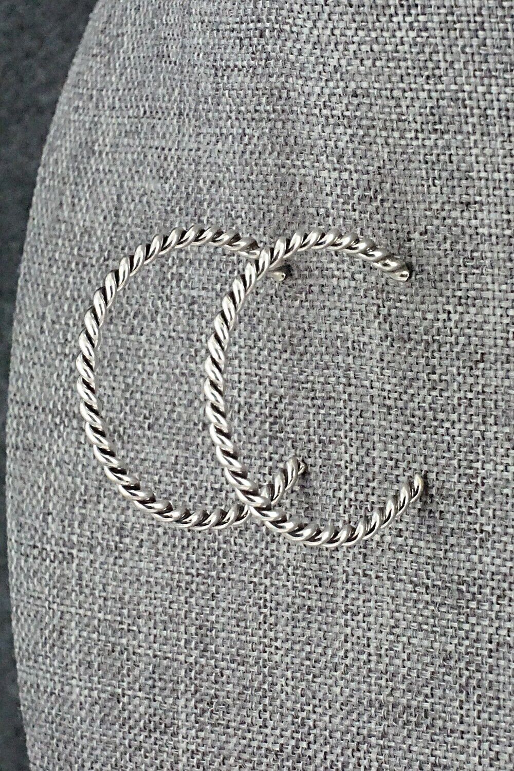Sterling Silver Hoop Earrings - Elaine Tahe