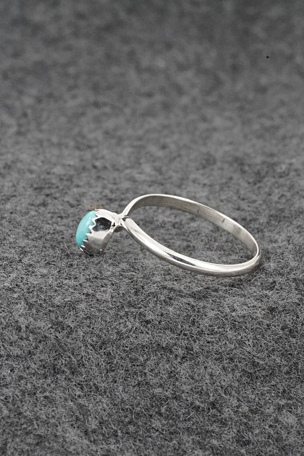 Turquoise & Sterling Silver Ring - Hiram Largo - Size 8.5