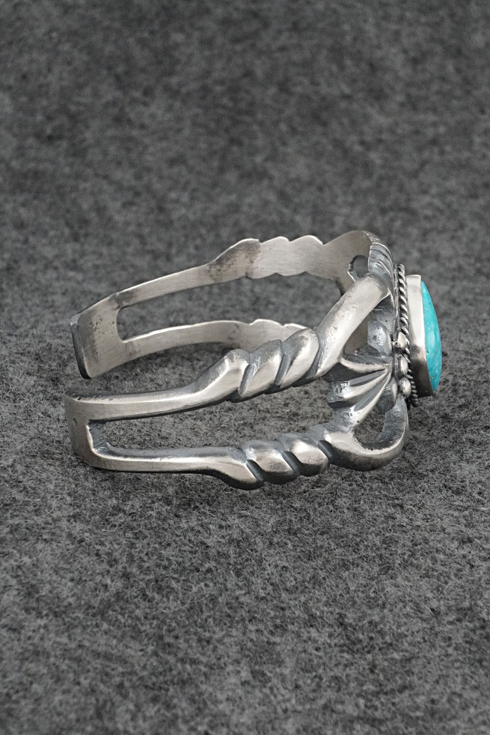 Turquoise & Sterling Silver Bracelet - Harrison Bitsue