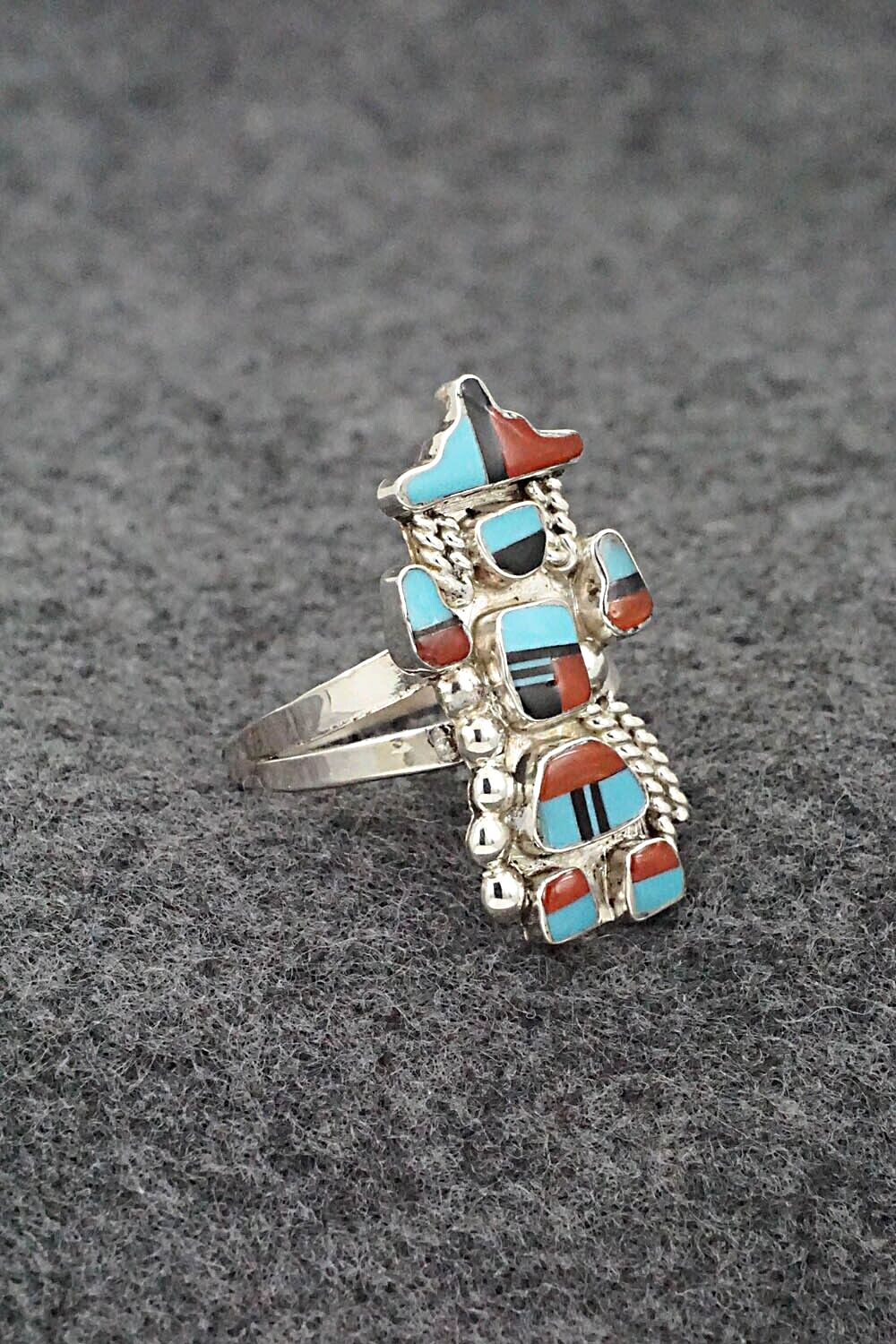 Multi-Stone & Sterling Silver Ring - Serena Johnson - Size 8