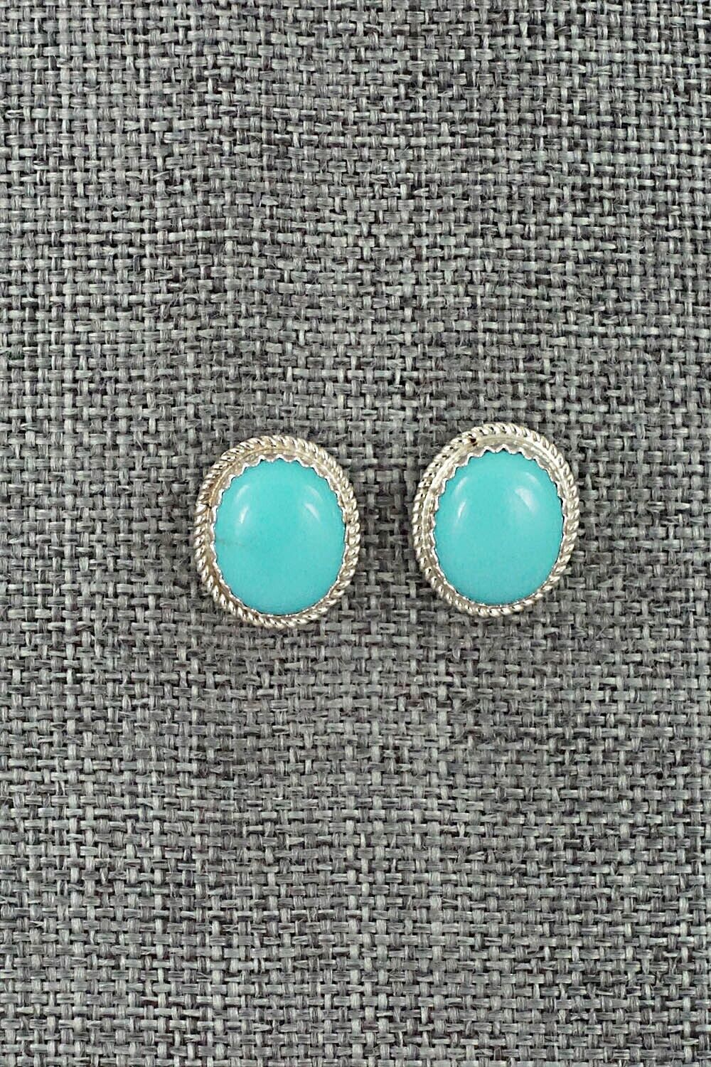 Turquoise and Sterling Silver Earrings - Sally Arviso