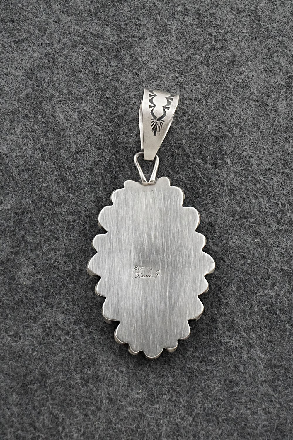 Turquoise & Sterling Silver Pendant - Travis Jim