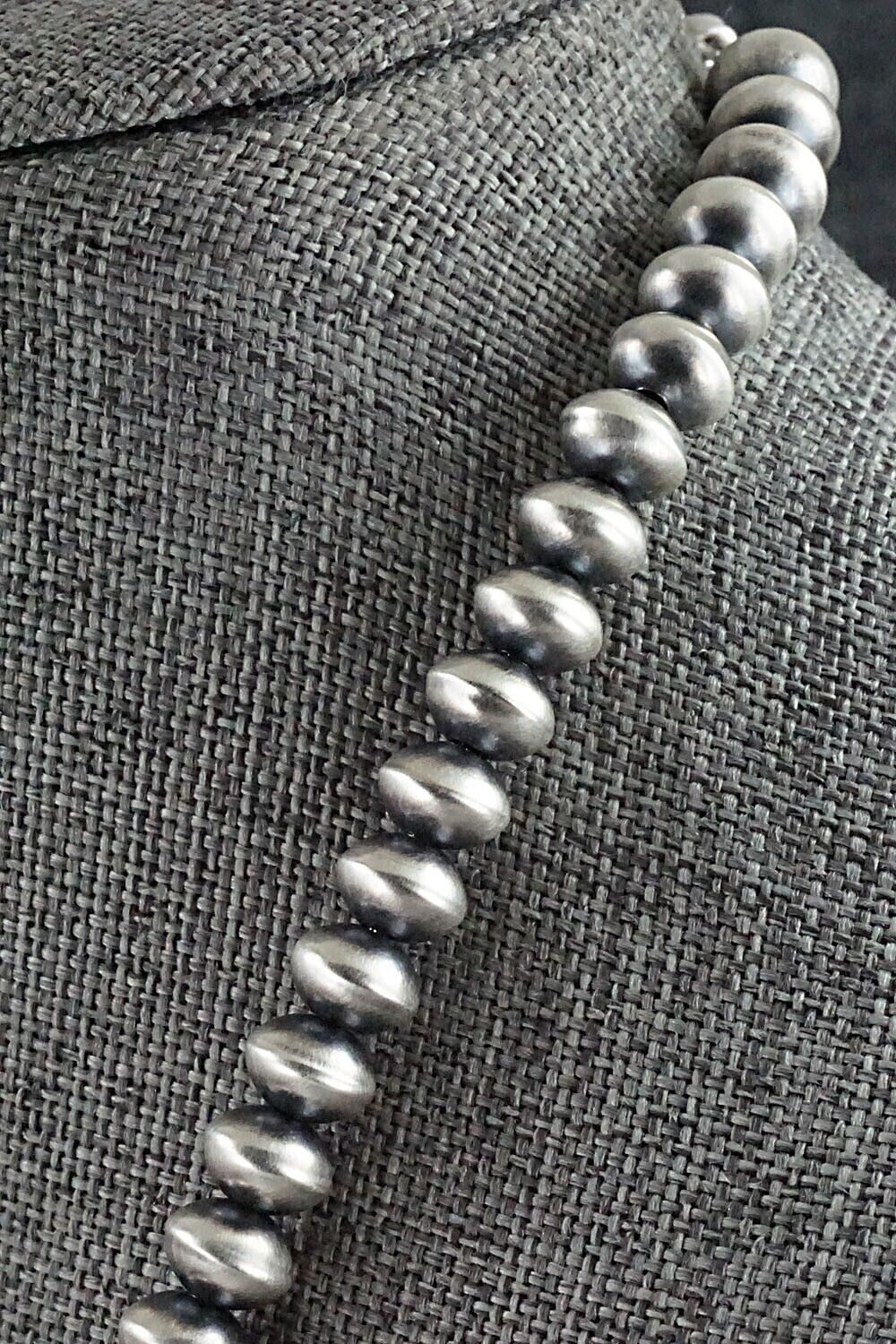 Sterling Silver Navajo Pearl Necklace 24" - Bryannen Halwood