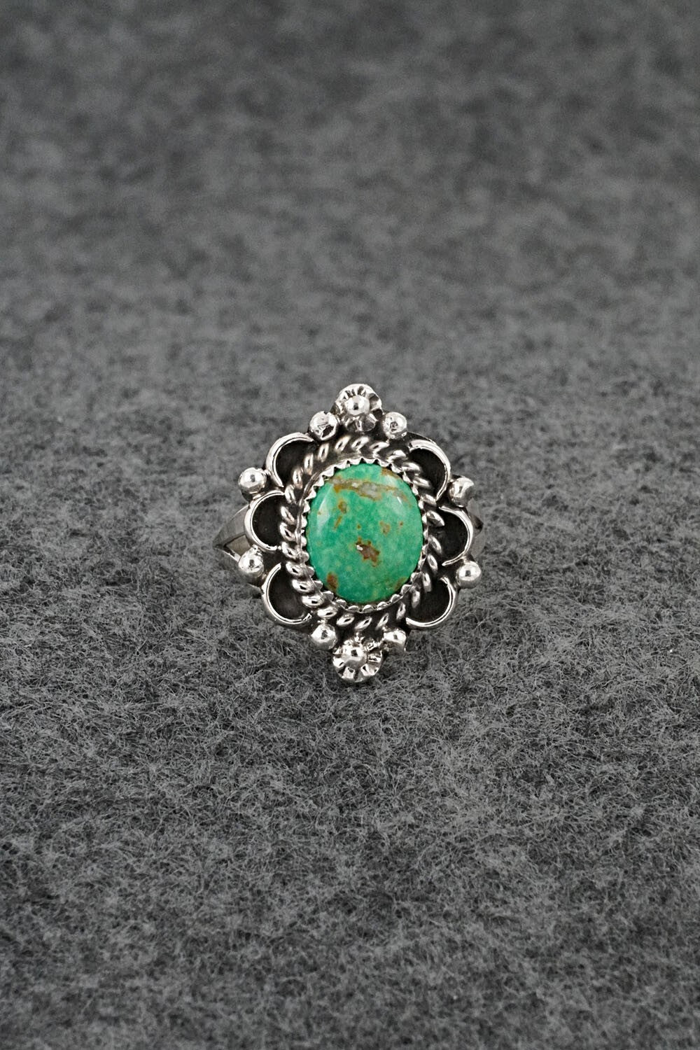 Turquoise & Sterling Silver Ring - Frieda Martinez - Size 6.5