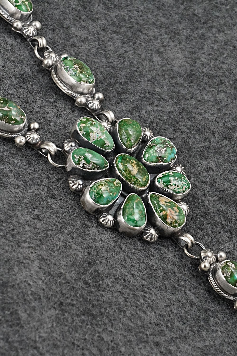Turquoise & Sterling Silver Necklace and Earrings Set - Kathleen Livingston