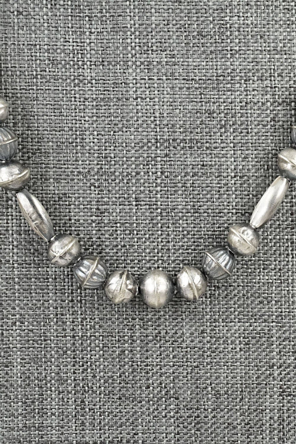Sterling Silver Navajo Pearl Necklace 18" - Vintage
