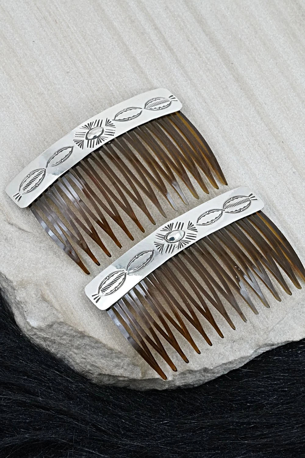 Sterling Silver Hair Combs - Bertha Begay