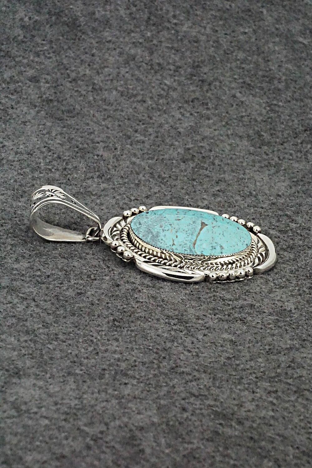 Turquoise & Sterling Silver Pendant - Emerson Delgarito