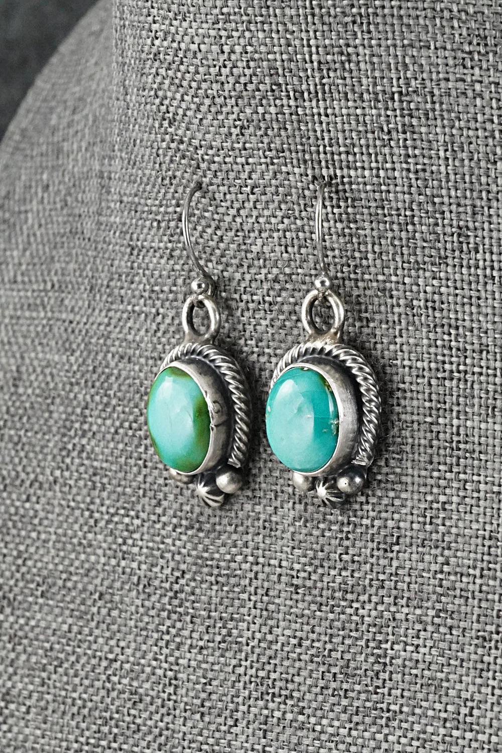 Turquoise & Sterling Silver Necklace and Earrings Set - Paul Livingston