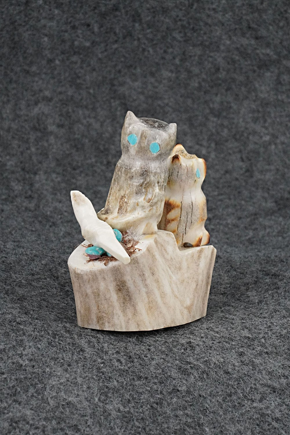 Owls Zuni Fetish Carving - Marvelita Phillips
