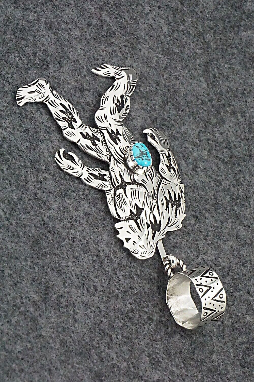 Turquoise & Sterling Silver Pendant - Richard Singer