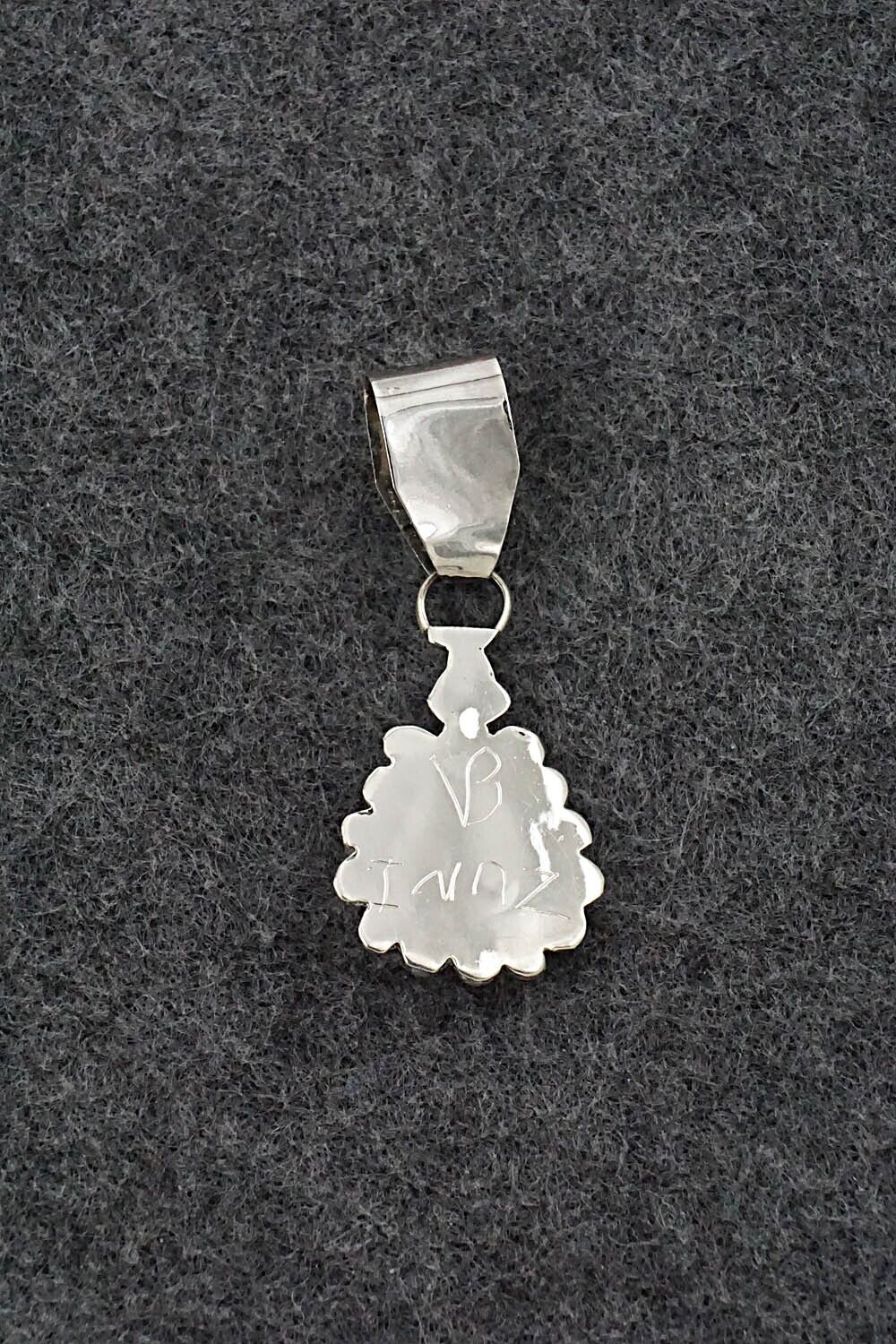 Turquoise and Sterling Silver Pendant - Verdie Booqua