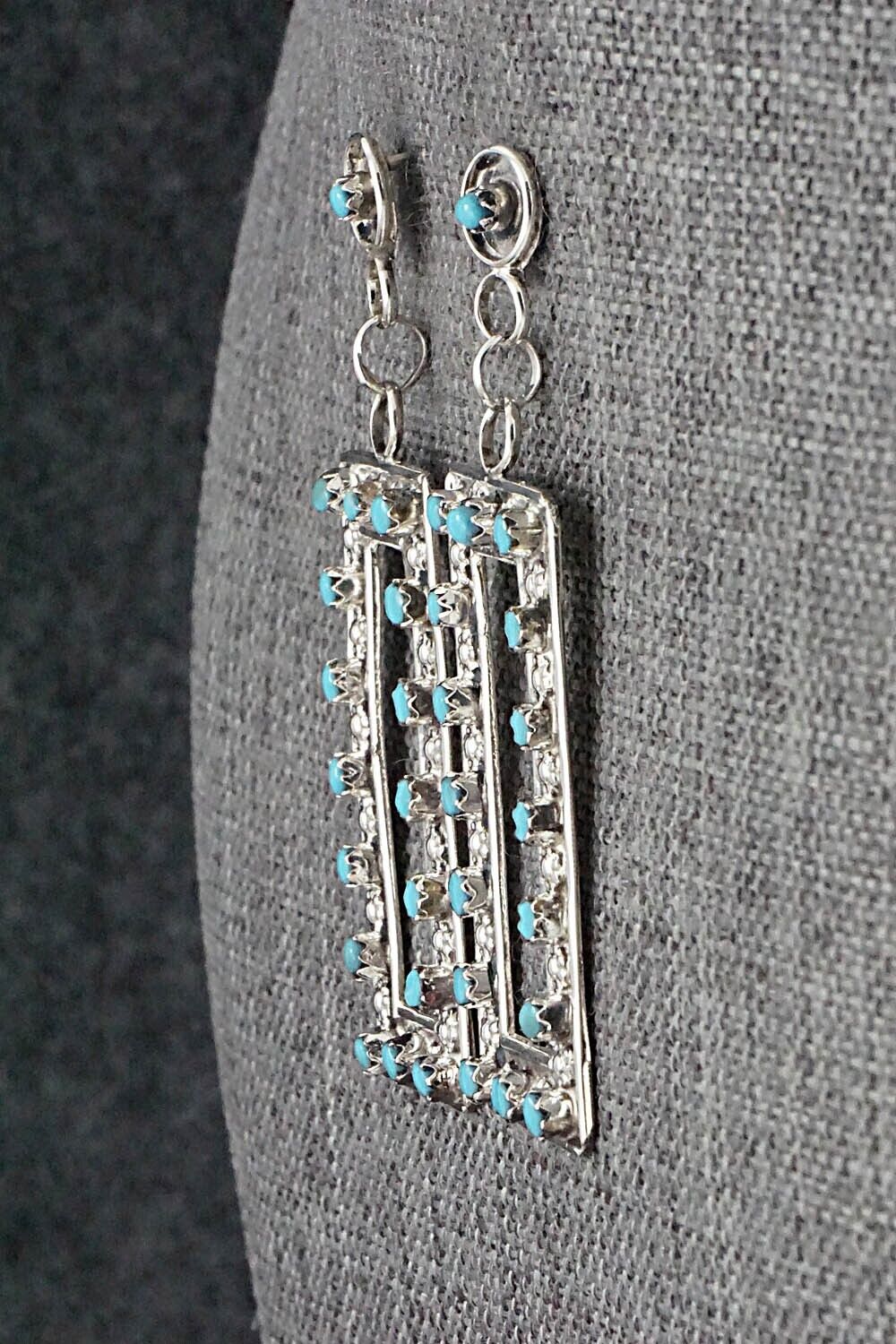 Turquoise & Sterling Silver Earrings - Marlon Quam