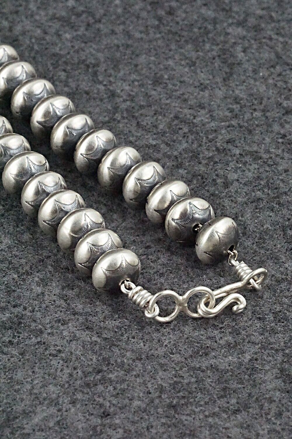 Sterling Silver Navajo Pearl Necklace 24" - Bryannen Halwood