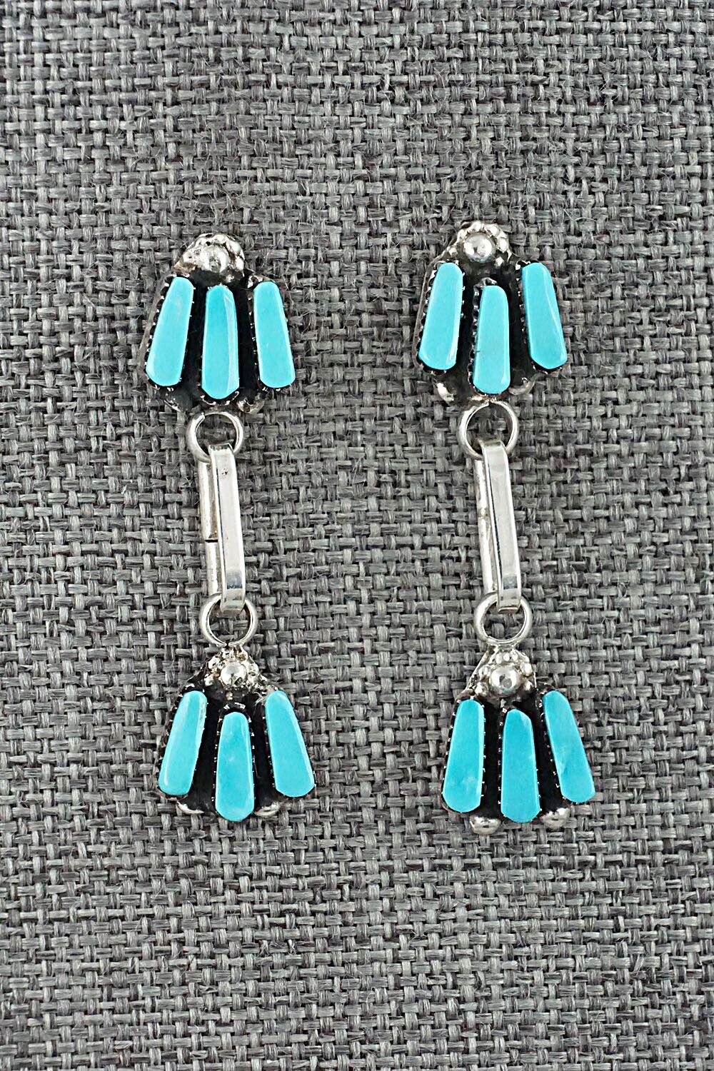 Turquoise & Sterling Silver Earrings - Carlene Hattie