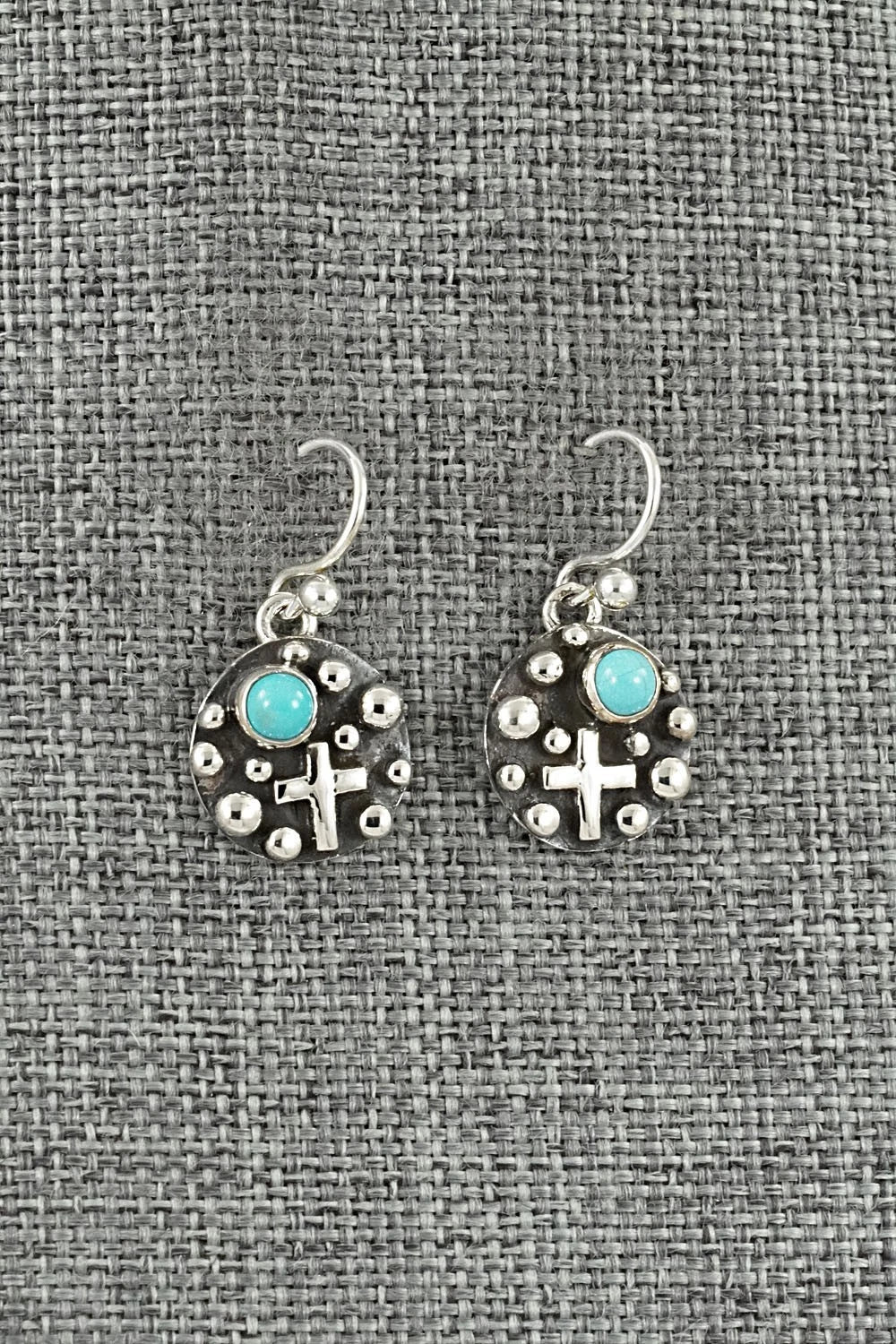 Turquoise & Sterling Silver Earrings - Akee Douglas