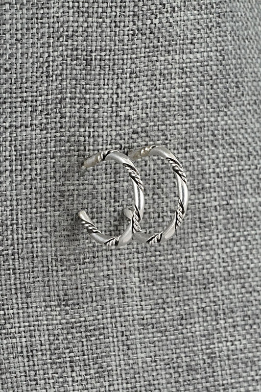 Sterling Silver Hoop Earrings - Elaine Tahe