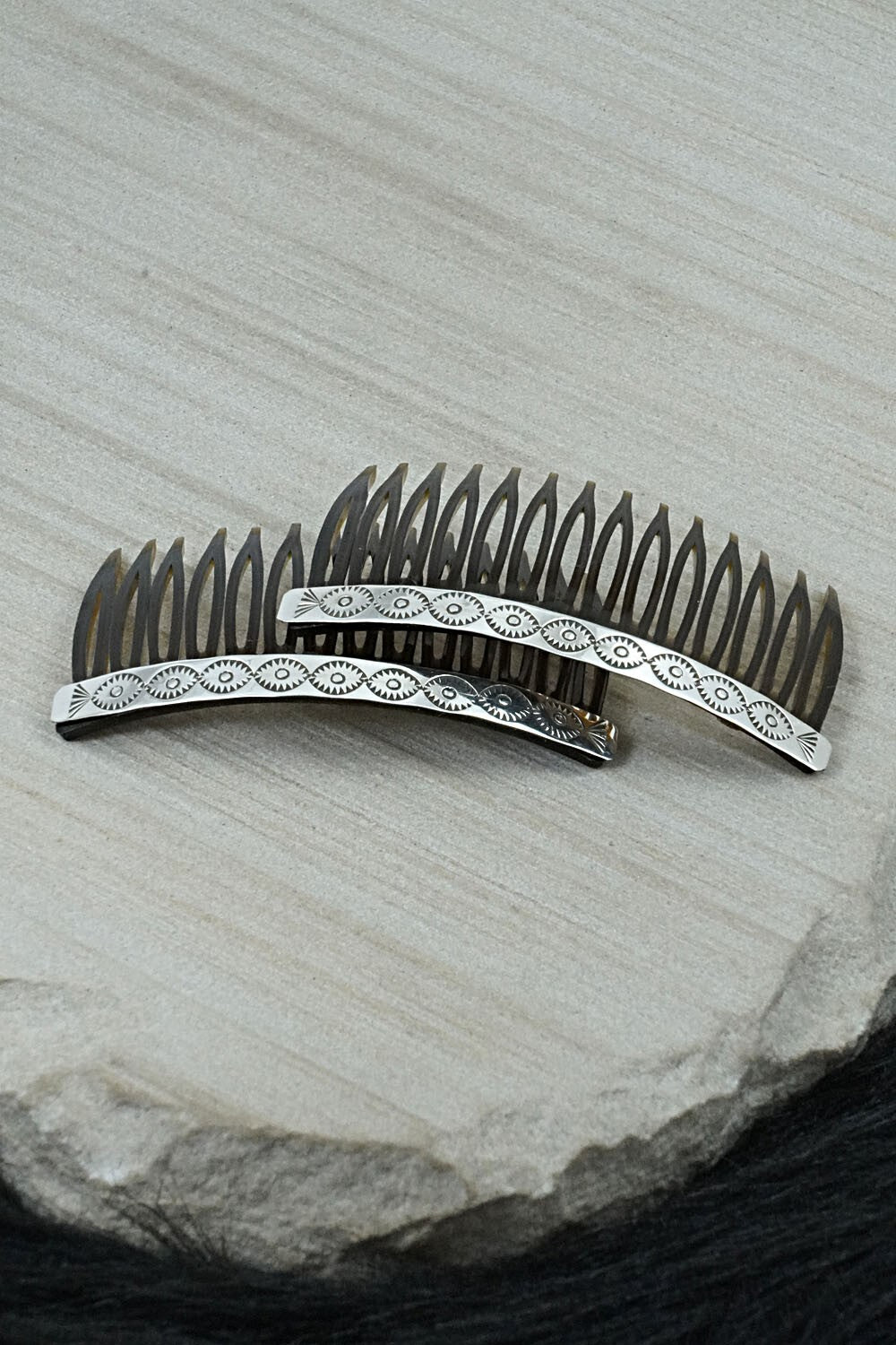 Sterling Silver Hair Combs - Bertha Begay