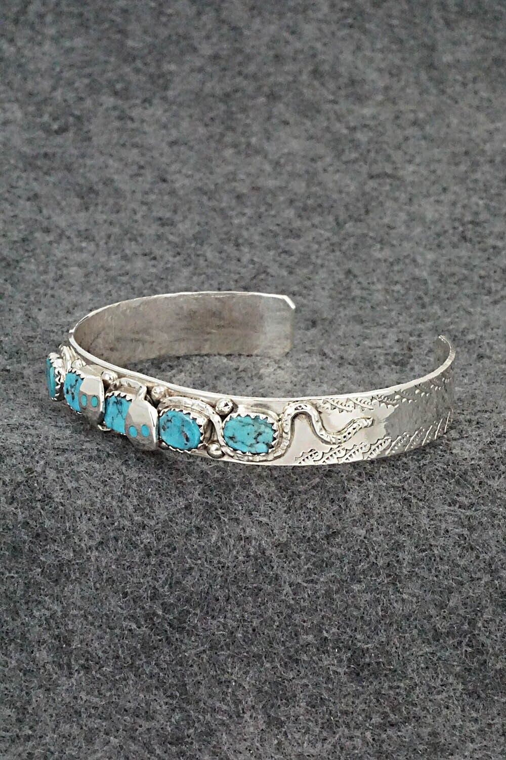 Turquoise & Sterling Silver Bracelet - Joy Calavaza