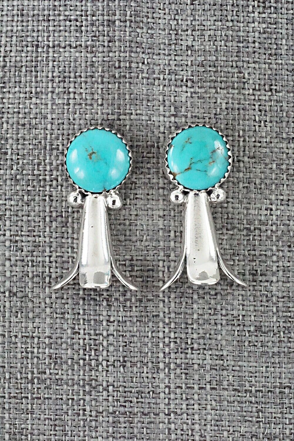 Turquoise & Sterling Silver Blossom Earrings - Jameson Garcia