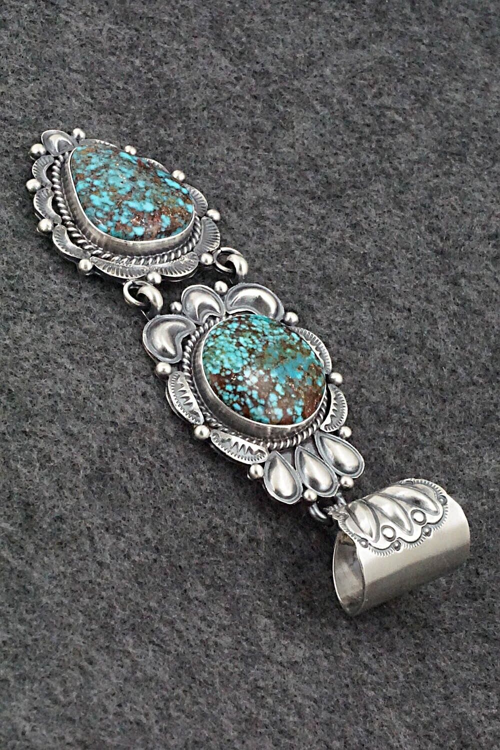 Turquoise & Sterling Silver Pendant - Raymond Delgarito