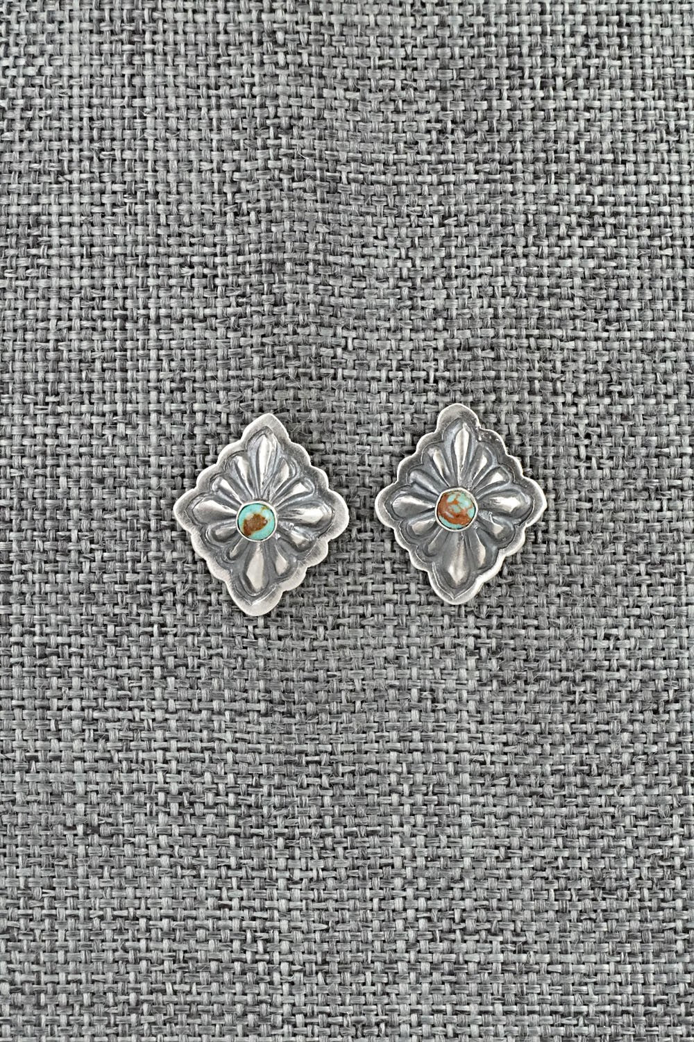Turquoise & Sterling Silver Earrings - Terry Charlie