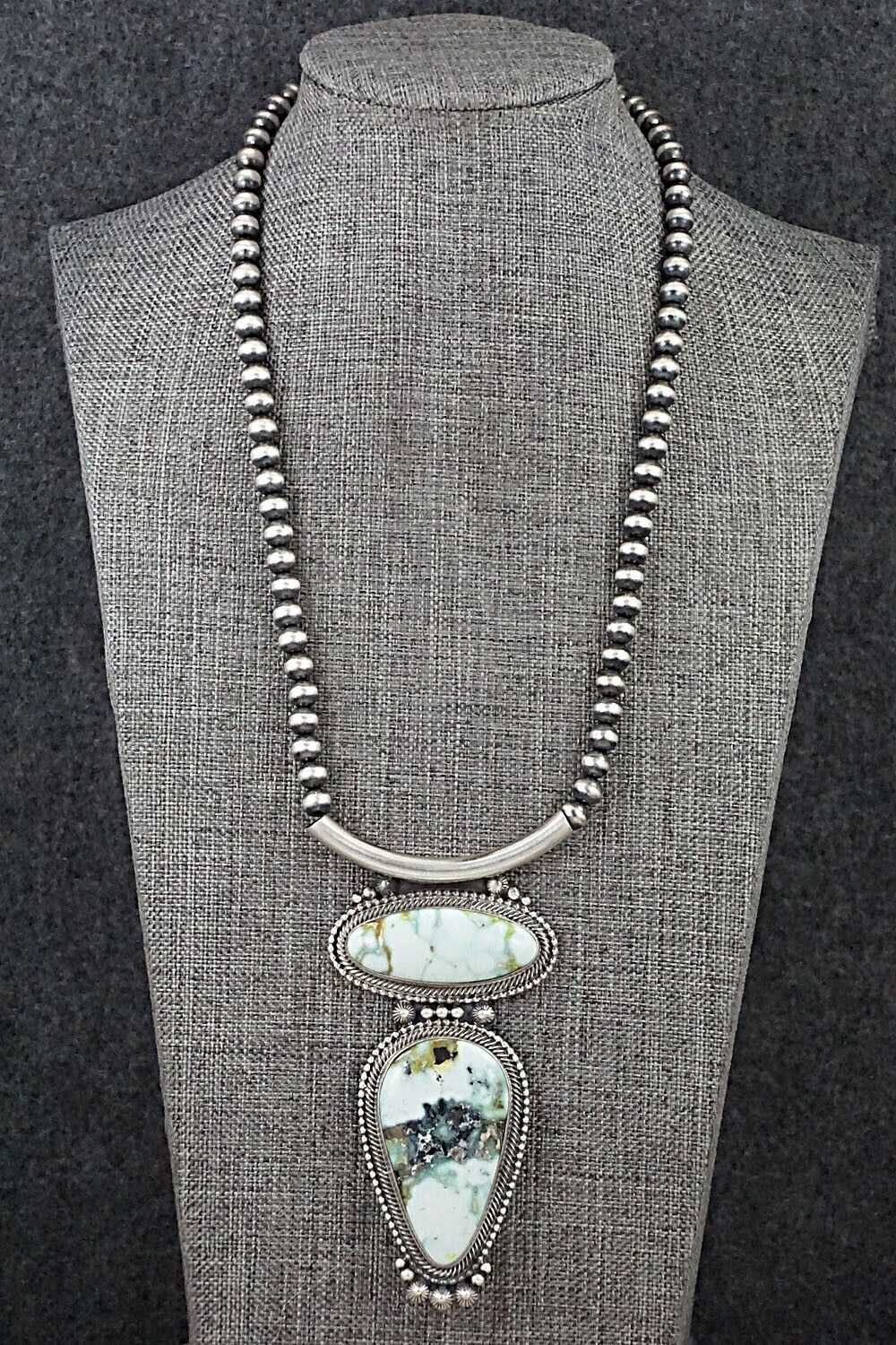 Variscite & Sterling Silver Necklace - Tom Lewis