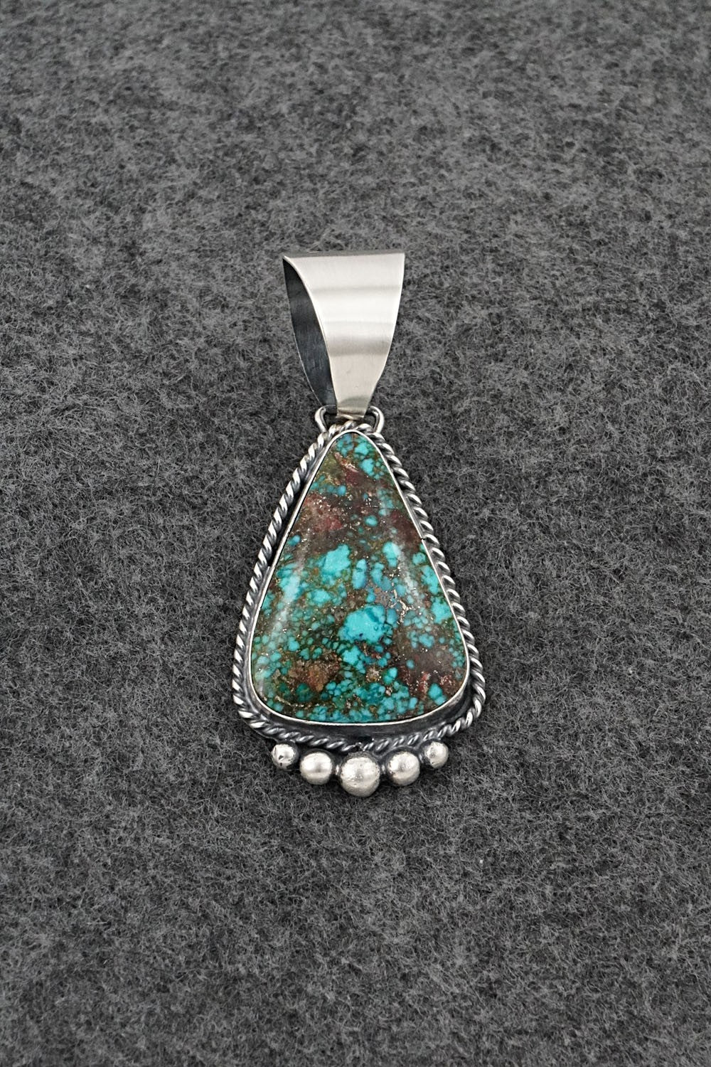Turquoise & Sterling Silver Pendant - Rena Begay