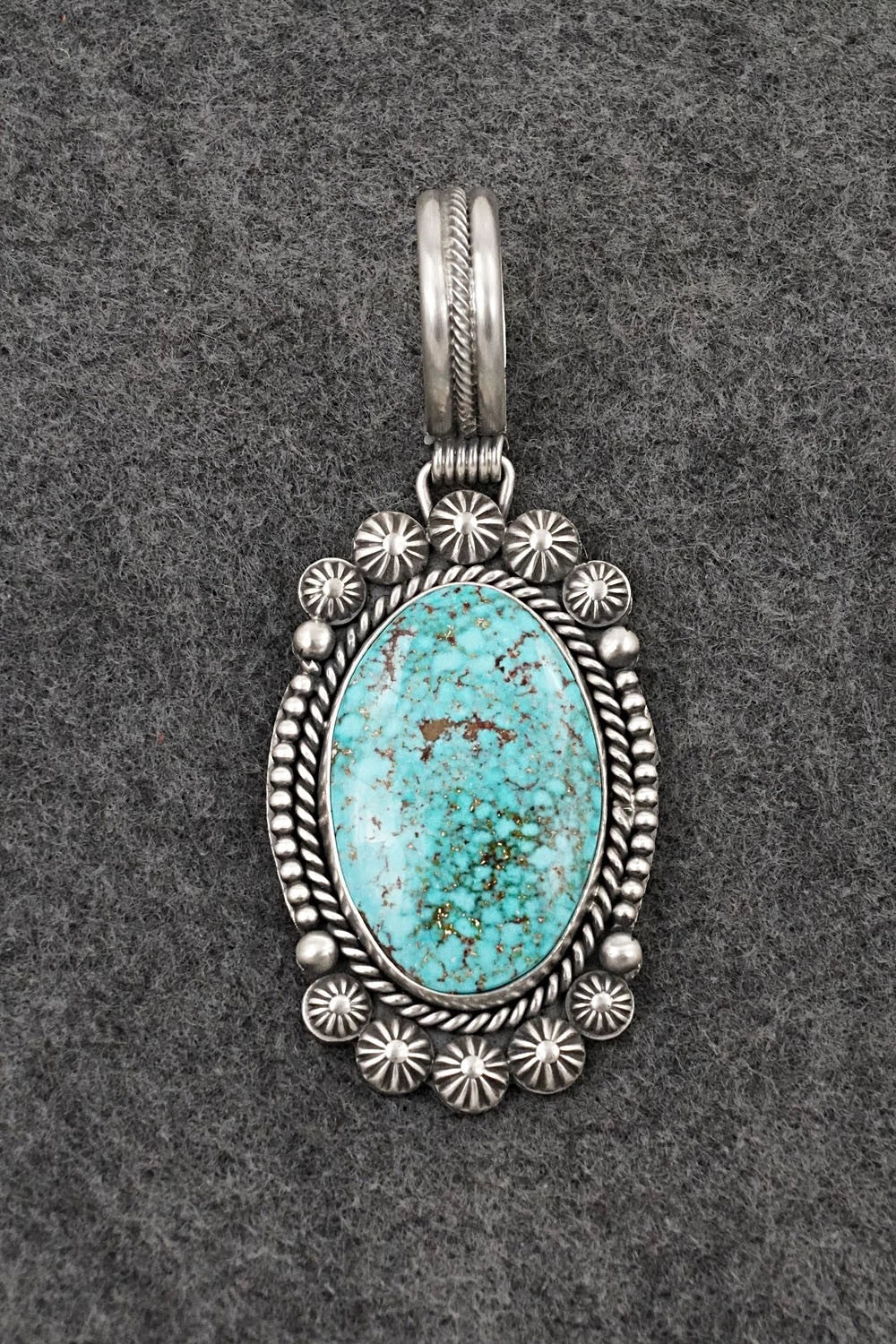 Turquoise & Sterling Silver Pendant - Michael Calladitto