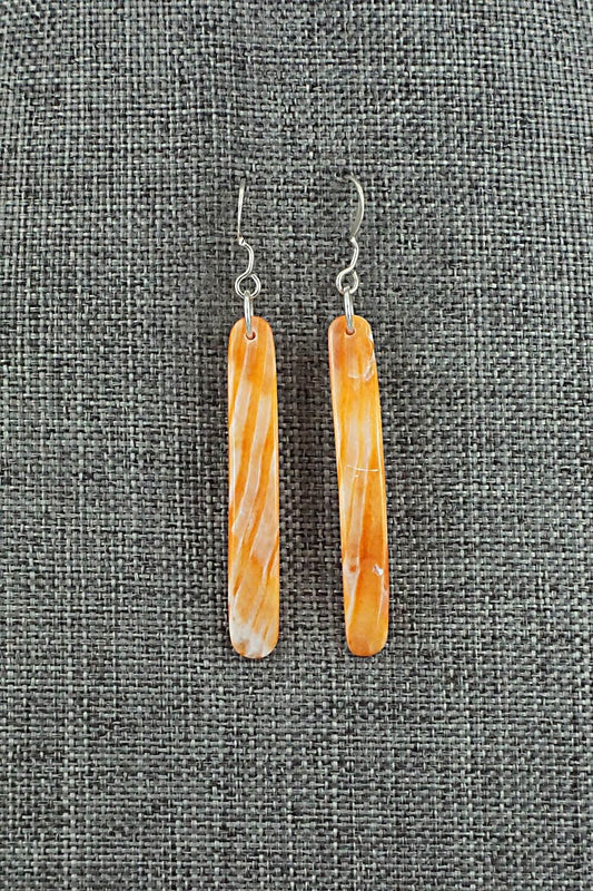 Spiny Oyster & Sterling Silver Earrings - Jesus Espino