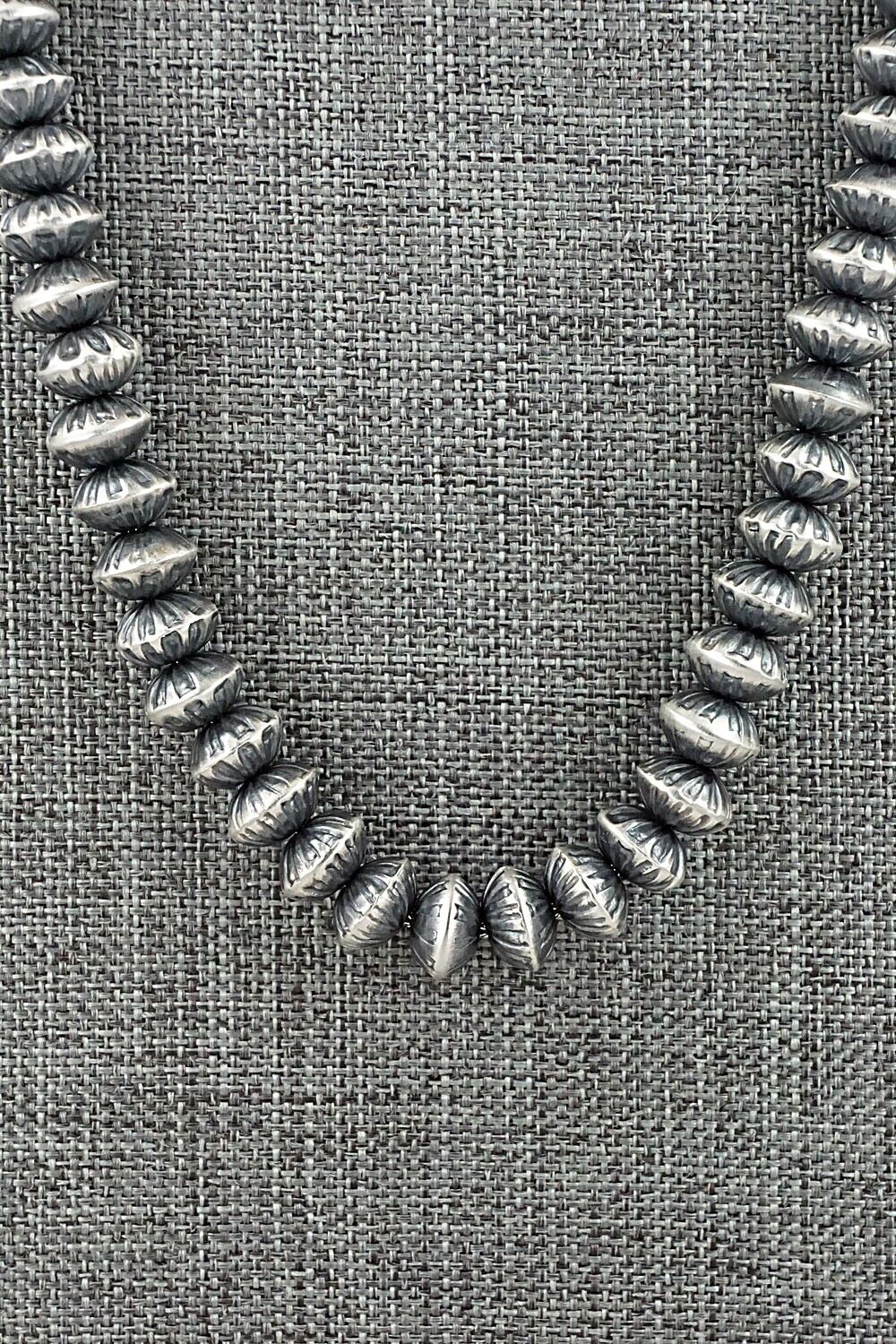 Sterling Silver Navajo Pearl Necklace 20" - Telisha Haley