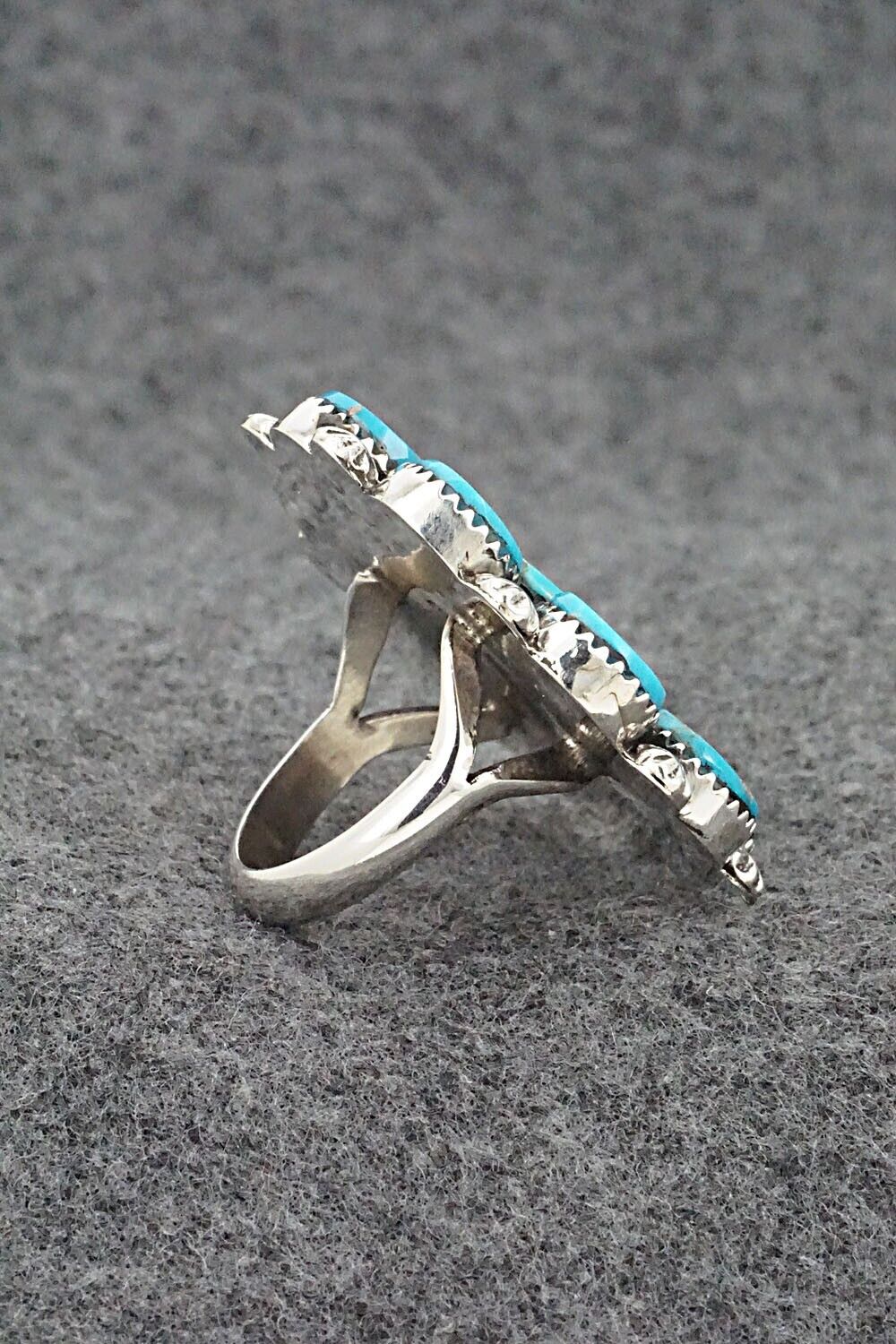 Turquoise and Sterling Silver Ring - Selina Warner - Size 8.5