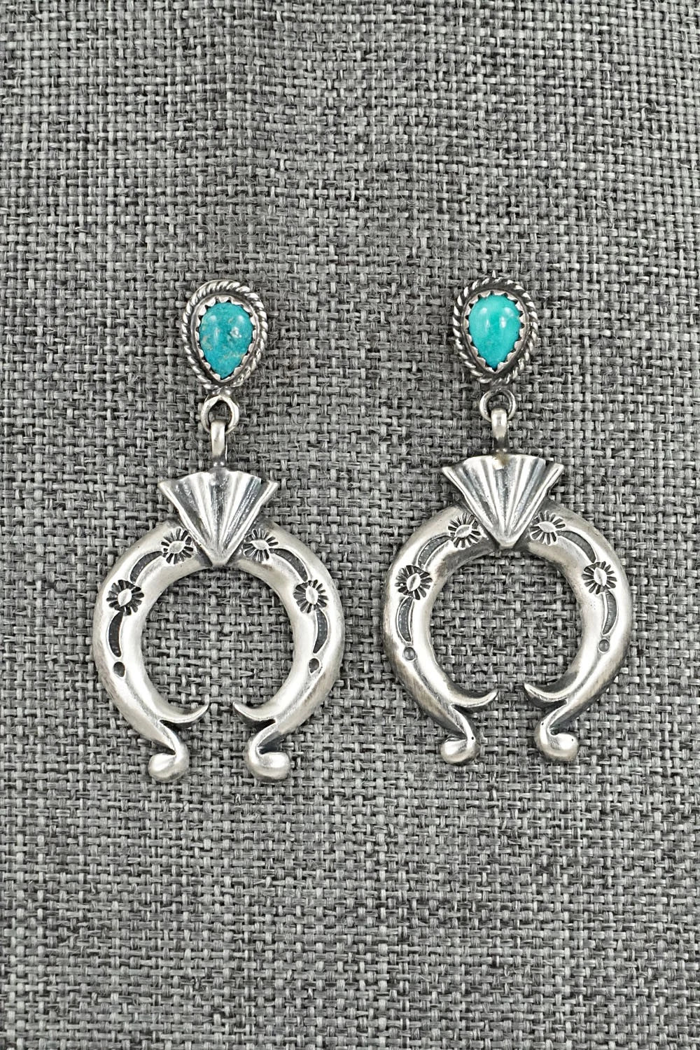 Turquoise & Sterling Silver Earrings - Verley Betone