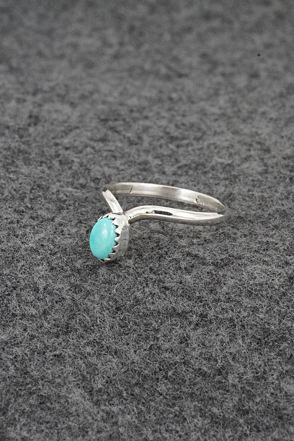Turquoise & Sterling Silver Ring - Hiram Largo - Size 6