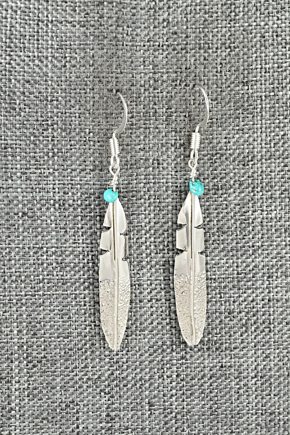 Turquoise & Sterling Silver Earrings - Marvin Arviso