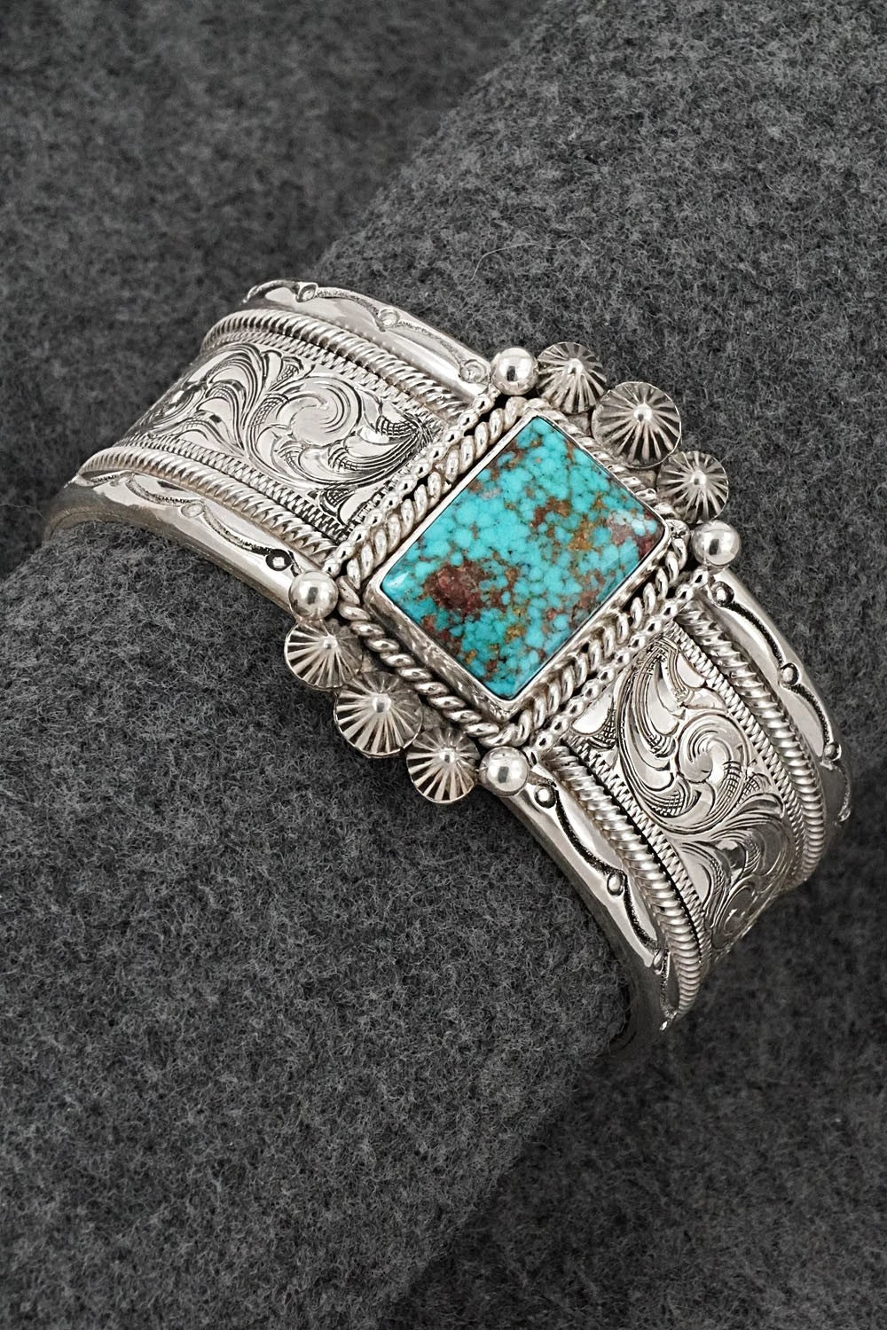 Turquoise & Sterling Silver Bracelet - Michael Calladitto