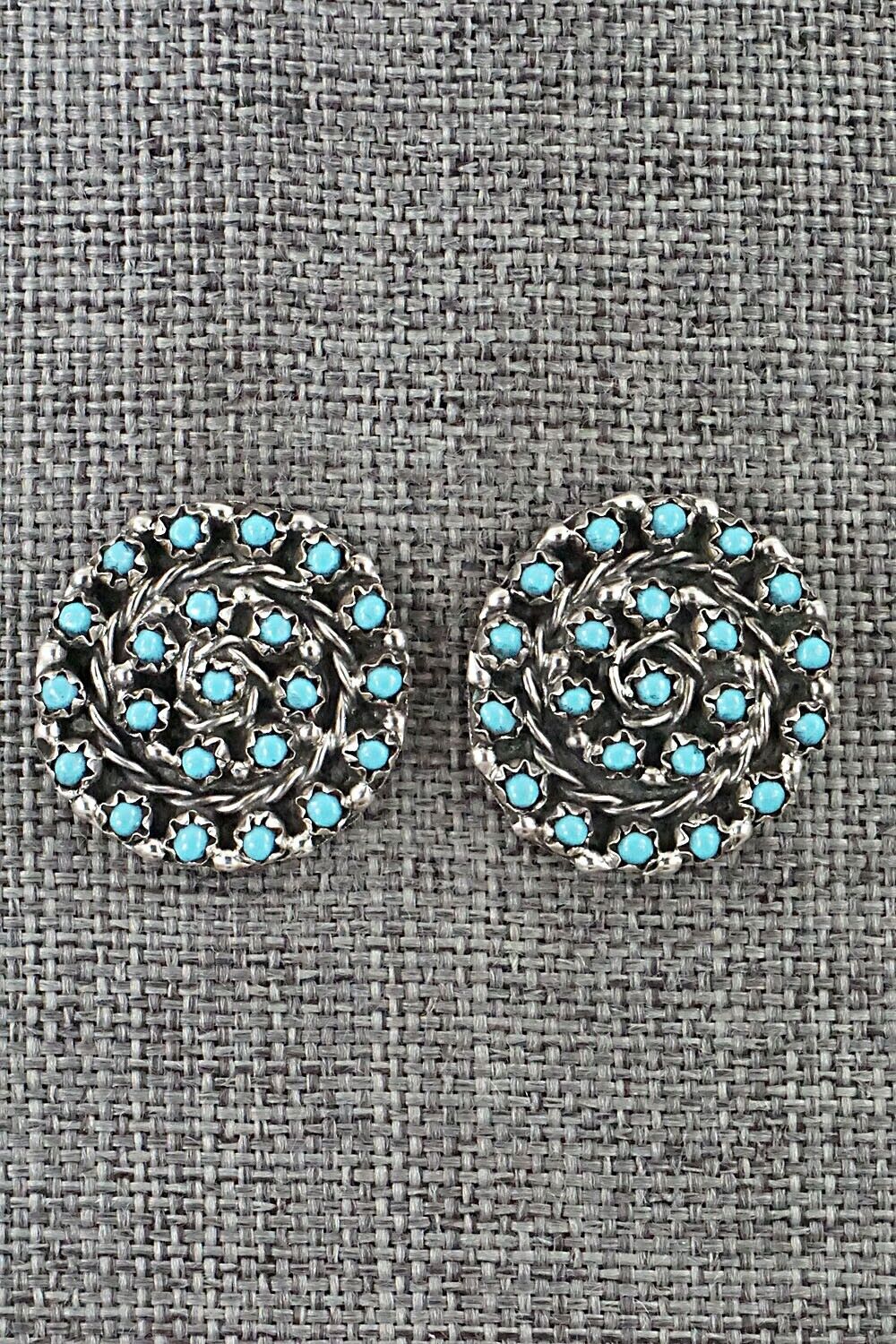Turquoise & Sterling Silver Earrings - Randy Hooee
