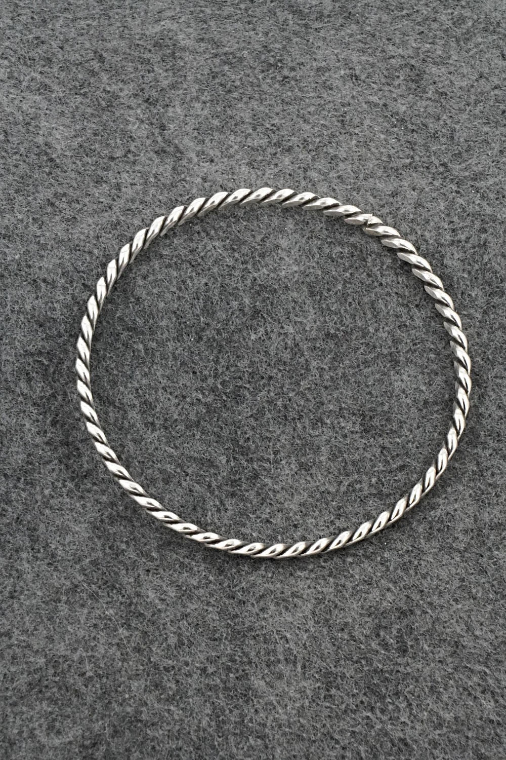 Sterling Silver Bangle Bracelet - Elaine Tahe