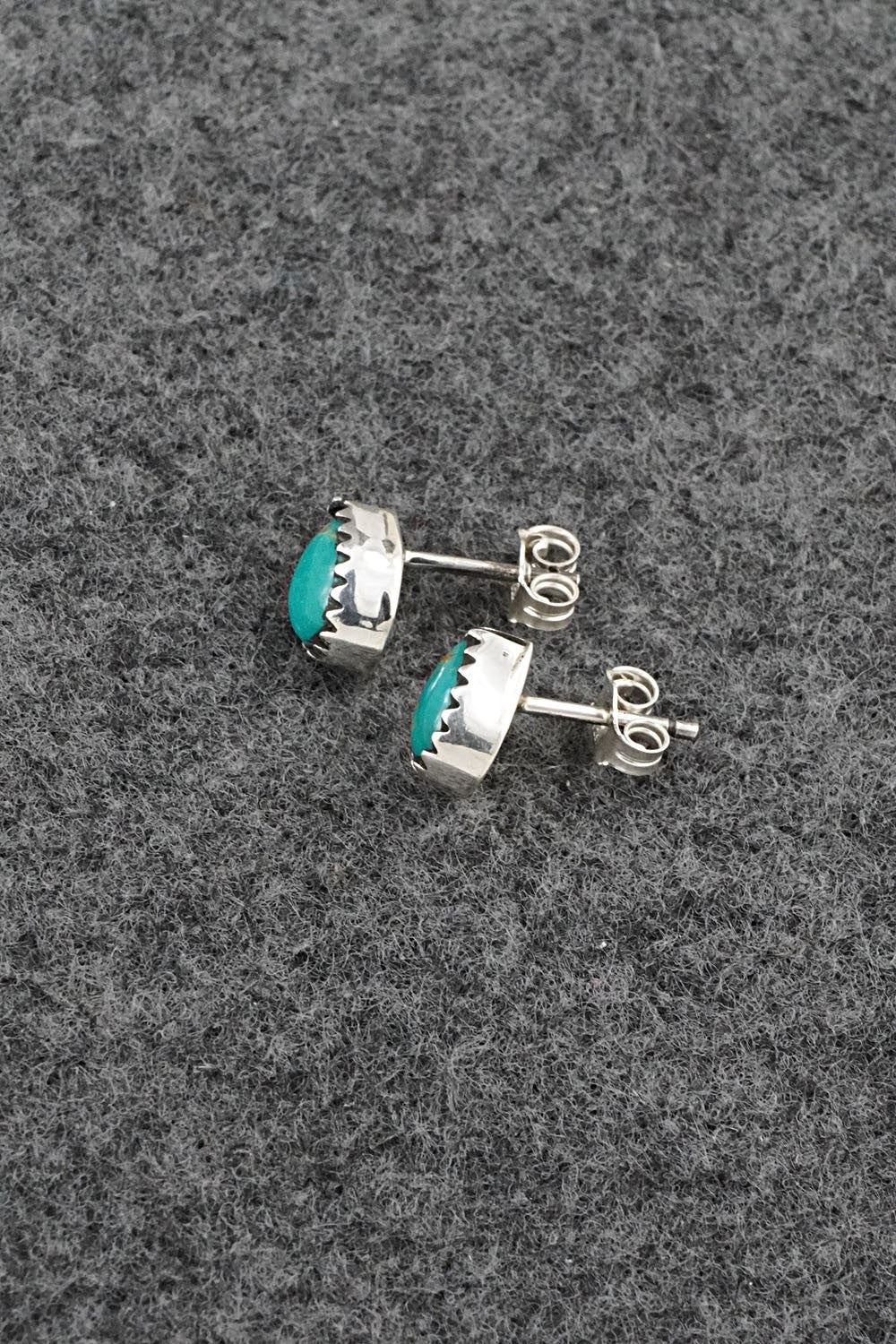 Turquoise & Sterling Silver Earrings - Gerald Joe